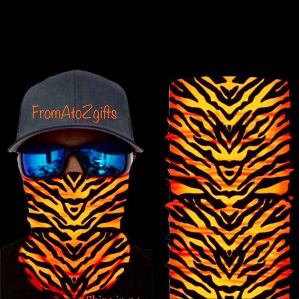 TIGER Big Cat Print 16 n 1 Neck Gaiter Dust Mask
Face Cover Biker Rag